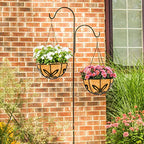 Kingbuy Metal Hanging Basket for Plant Planter with Coconut Fiber Liner Chain Wire Holder 12 Inch Flower Pot Indoor Outdoor Patio Lawn Garden Decor, Butterfly Pattern, 2 Pack - size: 12 Inch, style: Butterfly