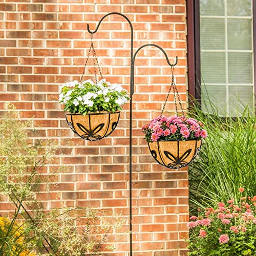 Kingbuy Metal Hanging Planter Basket with Coconut Fiber Liner Chain Wire Plant Holder 10 Inch Flower Pot for Indoor Outdoor Decor, Butterfly Pattern, 2 Pack - size: 10 Inch, style: Butterfly