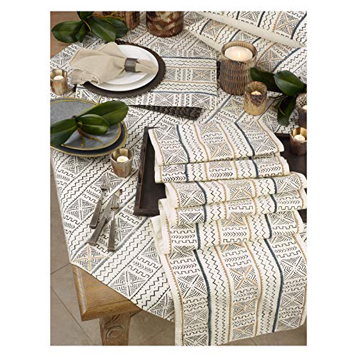 White African Mud Cloth Inspired Decorative Throw Pillow - Cover (Filling Not Included), 14" X 20" Rectangular (1 piece), 100% Cotton - size: 20" x 14" (Pack of 1)