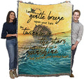 Pure Country Weavers I Am The Gentle Breeze Upon Your Face Blanket Water - Sympathy Bereavement Gift Tapestry Throw Woven from Cotton - Made in the USA (72x54) - color: Breeze Water, size: 72" x 54"