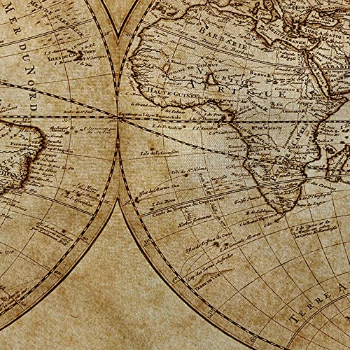 Old World Map Tapestry for Bedroom, Vintage Nautical Maps of the World Art Tapestries Wall Hanging for College Dorm Living Room Office Decor 60X40", Brown Pirate Treasure Map Poster Blanket - color: Map-1, size: 40"L x 60"W