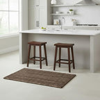 Brown Jute & Cotton Braided Rug Rectangle 2' x 3' – Reversible Soft Accent Rug for Entryway, Kitchen, Bathroom