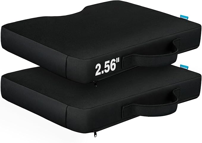 Stadium Seat Cushions for Bleacher, Portable Extra Thick Bleacher Cushion with Handle, Waterproof Stadium Seat Pads for Hard Chair for Baseball Football Outdoor Indoor Events, 2PCS