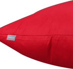Thmyo 4-Pack 100% Cotton Comfortable Solid Decorative Throw Pillow Case Square Cushion Cover Pillowcase Sublimation Blank Pillow Covers DIY Throw Pillowcase for Sofa Christmas(24x24 inch/ 60x60cm,Red)