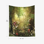 EMMTEEY Funny Tapestry - Forest Woodland Fairy Tale 50x60 Wall Tapestry for Bedroom