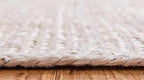 Unique Loom Braided Jute Collection Area Rug - Dhaka (2' x 3' 1" Rectangle, White)