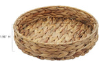 Fruit Tray Weaving by Grass, Round Bins for Vegetable, Arts and Crafts. (Large)