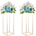 Gold Plant Stand Indoor: 31.5” Tall Pedestal Stand for Wedding Centerpieces Party Event Center Pieces Decoration for Table Home Decor 2 PCS