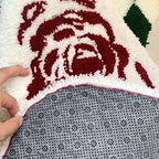 Pllieay 72x40 Inch Non Slip Final Backing Cloth, Vinyl Primary Tufting Cloth Backing Fabric, Non Slip Pad with Plum Blossom Pattern for Carpets Rug Tufting Gun Cushion Punch Needle - size: 72x40 inch