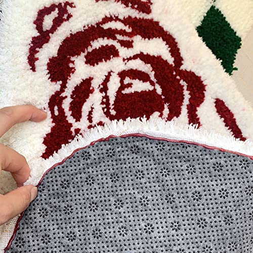 Pllieay 72x40 Inch Non Slip Final Backing Cloth, Vinyl Primary Tufting Cloth Backing Fabric, Non Slip Pad with Plum Blossom Pattern for Carpets Rug Tufting Gun Cushion Punch Needle - size: 72x40 inch