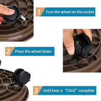 2Pcs Plant Caddy,Planter Pot Mover, Plant Pot Pallet Dolly Caster with Universal Wheels, Round Movable Planter Dolly Trolley Tray Pallet Outdoor Indoor Tree Flower Stand Planter (13 inch+2pcs+brown)