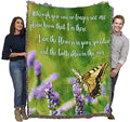Pure Country Weavers Although You Can No Longer See Me Please Know that I'm There Blanket - Sympathy Bereavement Gift Tapestry Throw Woven from Cotton - Made in the USA (72x54) - color: I'm There, size: 72" x 54"