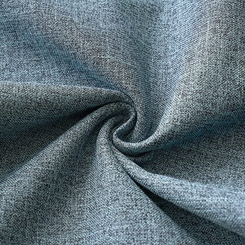 MIULEE Pack of 2 Decorative Linen Burlap Coastal Pillow Covers Farmhouse Accent Pillowcases for Sofa Car Couch Bedroom Living Room Decor 18x18 Inch Dusty Blue - color: Dusty Blue, size: 18" x 18" (Pack of 2)