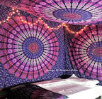 raajsee Indian Cotton Purple Tapestry Mandala Wall Hangings, Hippie Tapestries,Boho Throw Bohemian Bedding, Beach Blanket, Yoga Meditation Rugs Queen Bedspread Queen (82x92 Inches / 210x232 Cms) - color: Purple, size: 92"L x 82"W