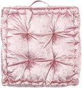 Safavieh Belia Glam 18-inch Blush Pink Velvet Square Floor Pillow