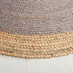 SAFAVIEH Natural Fiber Collection Area Rug - 2'6" x 4' Oval, Grey & Natural Brown, Handmade Jute, Braided Border Design (NF801F) - color: Grey/Natural, size: 2'6" x 4' (Oval)