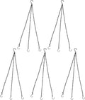 Hanging Basket Chain,22 Inch Black Hanging Chain,Chain for Hanging Plants with Hooks for Bird Feeder Hanging Planter Porch Wind Chime (Black, 22 Inch-5PCS)