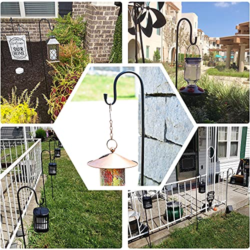 Ottsuls Bird Feeder Pole, 45 INCH Heavy Duty Shepherds Hooks for Outdoor with 5 Prong Base, Adjustable Stand Hanger for Garden Plant, Hummingbird Feeder, Lantern, Hanging Wedding Decor (1 Pack) - size: 45 INCH, style: A-1 Pack