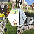 Ottsuls Bird Feeder Pole, 45 INCH Heavy Duty Shepherds Hooks for Outdoor with 5 Prong Base, Adjustable Stand Hanger for Garden Plant, Hummingbird Feeder, Lantern, Hanging Wedding Decor (2 Pack) - size: 45 INCH, style: A-2 Pack