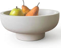 OAKOA Concrete Fruit Bowl for Kitchen Counter - Large Decorative Bowls for Home Decor - Modern Key Bowl for Entryway Table - Pedestal Bowl for Keys