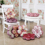 vctops Flower Shaped Chair Pad Farmhouse Floral Print Chair Seat Cushion Pad Soft Comfy Cotton Cushion Pillow (034, 16"x16") - color: 034