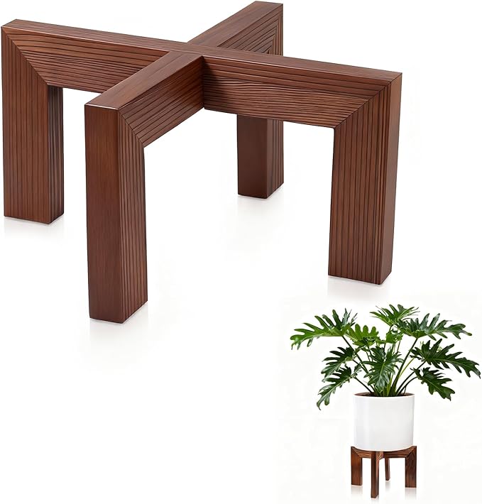 Nipyata Plant Stand Indoor, Large Wooden Plant Stands, Plant Risers for Inside Pots, Flower Stand Holder, Fit Most Size Flower Pots In Room