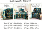 MSGKV Boho Throw Blanket 100% Cotton Blankets for Bed Couch 60''x80'', Spring Breathable Farmhouse Bird Blankets Quilt Muslin Home Decor