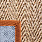 SAFAVIEH Area Rug 2x3 - Natural Fiber Collection - Natural & Brown, Seagrass, Herringbone Pattern with Border (NF115B) - color: Natural/Brown, size: 2' x 3' (Rectangular)