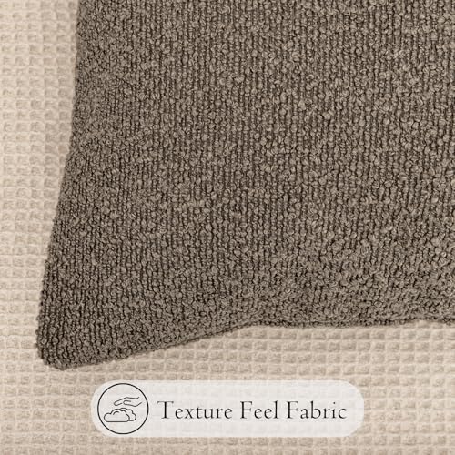 JoraLion 20x54 inch Neutral Boucle Body Pillow Cover, Brown Long Pillow Cover Cozy Soft Cushion Case for Couch Sofa Bed Living Room Home Decor, Pack of 1 (Cover Only) - color: Brown, size: 54" x 20" (Pack of 1)