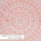 RAJRANG Rose Gold Elephant Mandala Tapestry For Bedroom Cotton Wall Hanging Aesthetic Hippie Bohemian Tapestries 50x60 Inch - color: Rose Gold, size: 59.8"L x 50"W