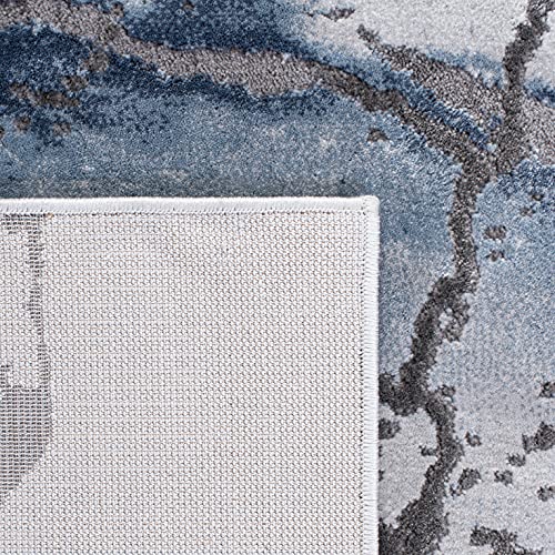SAFAVIEH Craft Collection 2'3" x 8' Grey/Blue CFT877L Modern Abstract Non-Shedding Living Room Entryway Foyer Hallway Bedroom Runner Rug - color: Grey/Blue, size: 2'3" x 8' (Runner)