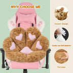 MOONBEEKI Cat Paw Cushion, Comfy Chair Kawaii Plush Seat Cushions Shape Lazy Pillow for Gamer 28"x 24" Cozy Floor Cute Girl Worker Gift, Dining Room Bedroom Decorate (Creamy Yellow)