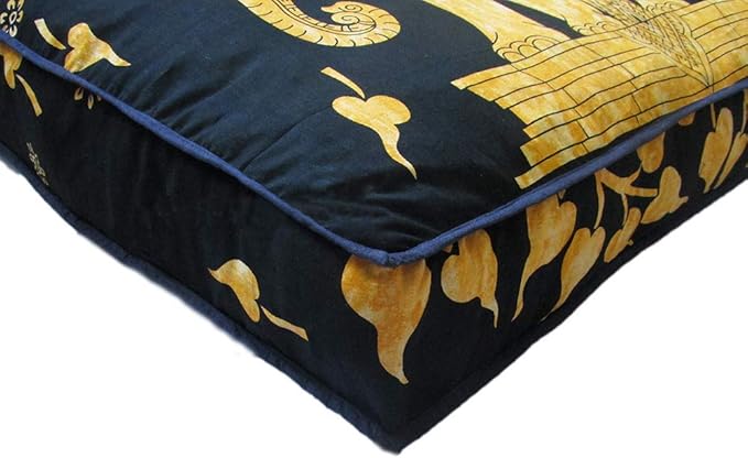 CRAFT KALA Mandala Floor Pillow Cushion Cover Seating Throw Cover Hippie Decorative Bohemian Ottoman Poufs Pillow Cases Boho Indian Cotton Living Room Yoga Home Décor 35" Square Yellow Elephant Tree