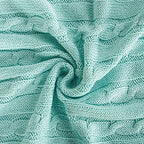 NTBAY 100% Pure Cotton Cable Knit Toddler Blanket, Super Soft Warm Breathable 30x40 Baby Blanket for Crib, Stroller, Nursery, Travel, Newborn, 30x40 Inches, Light Blue - color: Light Blue