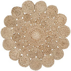 SAFAVIEH Natural Fiber Collection Area Rug - 3' Round, Natural, Handmade Boho Charm Farmhouse Jute, Ideal for High Traffic Areas in Living Room, Bedroom (NF363A) - color: Natural, size: 3' (Round)