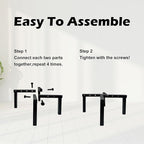 4 Pcs Four Legs Adjustable Metal Plant Stand for 5"-10" Plant Pot – Indoor & Outdoor (Black, 4 Pack)