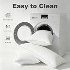 Shatex Soft Bed Pillows Available for All Season, Pillows for Sleeping King Size Relieve Cervical Fatigue Ergonomic Pillow Ultra Cozy and Breathable, 1 Pack, White