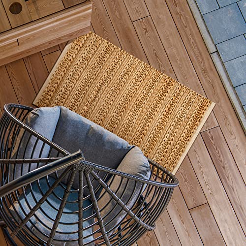 Ramanta Home Jute Patsan 24x36 Inches Natural Rug, Farmhouse Neutral Boho Small Doormat Rugs for Bedroom, Living Room, Entryway, Kitchen, Indoor | Rustic Handwoven Door Carpet Mat for Home Décor - color: Natural Jc, size: 2' x 3' (Rectangular)