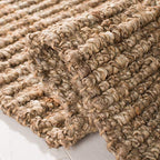 SAFAVIEH Natural Fiber Collection Area Rug - 2'6" x 4', Natural & Grey, Handmade Jute, Farmhouse Style, Chunky Textured Thick Pile (NF447M) - color: Natural/Grey, size: 2'6" x 4' (Rectangular)