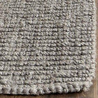 SAFAVIEH Area Rug 9x12 - Natural Fiber Collection - Large - Light Grey, Handmade Jute, Farmhouse Style, Chunky Textured Thick Pile (NF447G)