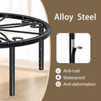 7.9 IN Plant Stand 1 PIC Metal Flower Pot Holders Indoor Tall 3.5'' Plant Rack Plant Riser Plant Shelf Accessories For Living Room Balcony Round Black