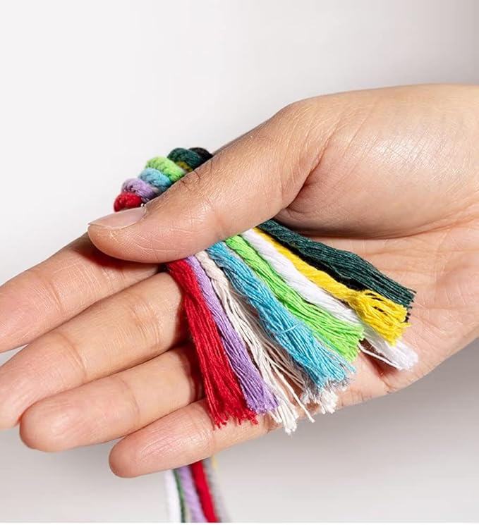 flipped 100% Natural Macrame Cotton Cord,3mm x109 Yard Twine String Cord Colored Cotton Rope Craft Cord for DIY Crafts Knitting Plant Hangers Christmas Wedding Décor (Orange, 3mm*109yards)