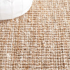 SAFAVIEH Area Rug 5x8 - Natural Fiber Collection - Natural & Ivory, Handmade Jute, Farmhouse Style, Chunky Textured Thick Pile (NF447N)