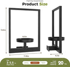 Bamworld Plant Stand Indoor Wall Decor Metal Plant Hanger Indoor Hanging Plant Holder Wall-Mounted Planters Outdoor Plant Rack Black 1 Pack (Patent Design)