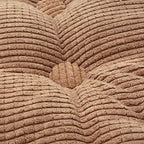 Brown Floor Pillow, Soft Round Seat Cushion (15" Dia.x 3.6'' H), Thicked Corduroy Chair Pad with EPE Foam, Indoor/Outdoor Floor Cushion, Tatami Seat Pad, Fits Dining Chairs, Office, Home, Dorm