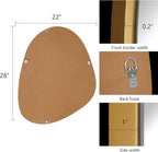 WallBeyond Asymmetrical Mirror, Irregular Wall Mirror, Unique Wall Mirrors Decorative for Bedroom Living Room Entryway Hall, Gold Mirrors for Wall Decor 28" H x 22" W