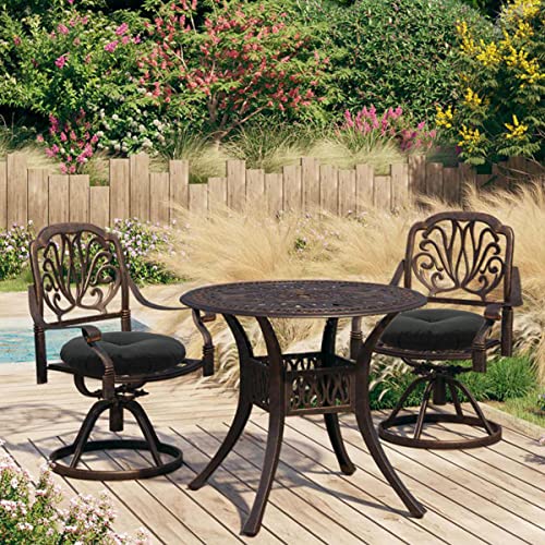 FUNHOME Bistro Chair Cushions 15 inch,Set of 2,Tufted Round Chair Cushions with Ties,15"x15"x4",Water Resistant Round Seat Cushion for Barstool Chairs,Patio Garden Kitchen Outdoor Furniture(Black) - color: Black, size: 15"x15"