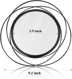 3 Set 9.5 Inch Black Circle Mirrors Wall Decor Iron Frame Wire Mirror Metal Circular Mirror Home Decor Hanging Mirrors for Room/Bedroom/Bathroom/Entryway