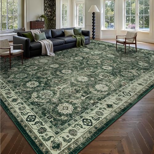 8x10 Area Rugs, Soft Non Slip Low Pile Washable Rug, Boho Modern Rug for Living Room, Bedroom, Dining Room, Sage Green - color: A-sage Green, size: 8' x 10' (Rectangular)