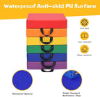 6 Pcs Square Floor Cushions for Kids, 15'' Soft Foam Floor Seating w/Handles, Colored Flexible Seating for Classroom Elementary, Story Time, Kindergarten, Daycare, Preschool & Nursery